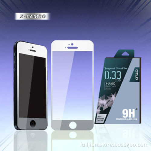 Color tempered-glass screen protector for iPhone 5/5C/5S